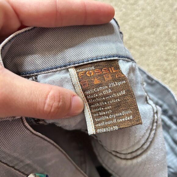 Fossil Brand Gray Mini Skirt Vintage - Picture 8 of 9